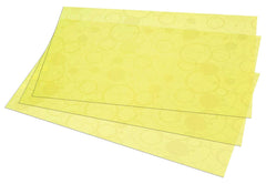 Kuber Industries 3 Piece Self Lining Design PVC Fridge Mat Set - 18"x12", Yellow