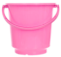 Heart Home Bucket|Plastic Bucket for Bathroom|Bucket for Bathing|Unbreakable Bucket with Handle|16 Liter|Pack of 2 (Pink & Yellow)