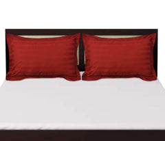 Kuber Industries Lining Design Breathable & Soft Cotton Pillow Cover/Protector/Case- 18x28 Inch, Set of 2 (Red)-HS43KUBMART26785