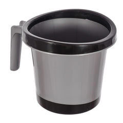 Kuber Industries Plastic Bathroom Mug 1 Litre Pack of 2 (Black & Brown)-46KM0275,Standard