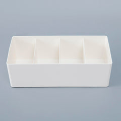 Kuber Industries Cloth Storage Box 4 GridDrawer Divider|Wardrobe Organizer For clothes (White)