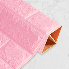 Kuber Industries Foam Brick Pattern 3D Wallpaper for Walls | Soft PE Foam | Easy to Peel, Stick & Remove DIY Wallpaper | Suitable on All Walls | Pack of 5 Sheets, 70 cm X 77 cm