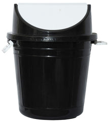 Kuber Industries Plastic Swing Lid Garbage Waste Dustbin for Home, Office, Factory, 30 litres, Large Size (Black) -CTKTC43177, Standard
