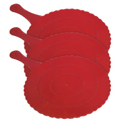 Kuber Industries Plastic Lightweight Handfan|Hath Pankha|Beejna for Natural Cooling Air Home Decor and Travel Useful, Pack of 3 (Red)