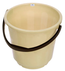 Heart Home Bucket|Plastic Bucket for Bathroom|Bucket for Bathing|Unbreakable Bucket with Handle|16 Liter (Yellow)
