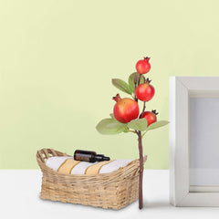 Kuber Industries Artificial Flowers for Home Décor|Natural Looking Indoor Fake Flowers for Vase|Artificial Flowers for Decoration|Without Basket (Peach)