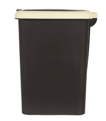 Heart Home 6.5 Ltr Plastic Push & Pedale Dustbin For Home, Kitchen, Office And Bathroom Garbage With Lid (Black & Cream)