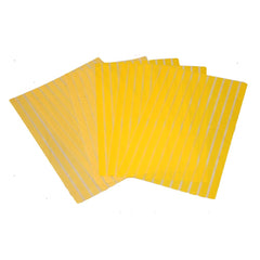 Kuber Industries Lining Design PVC 6 Piece Dining Table Place Mat Set - Yellow (CLOUDTAIL24)