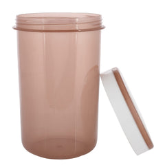 Kuber Industries Containers Set for Kitchen|BPA-Free Plastic 1500 ML Storage Containers Set with Spoon for Kitchen|Pack of 12 (Brown)