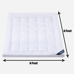 Kuber IndustriesMattress Topper/Padding|Mattress for Comfortable Sleep 6 x 6 Feet|WHITE