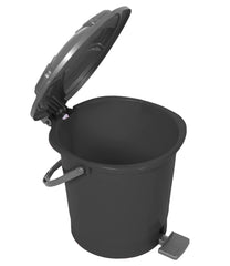 Kuber Industries Durable Plastic Pedal Dustbin|Waste Bin|Trash Can For Kitchen & Home With Handle,10 Litre,Pack of 2 (Gray)