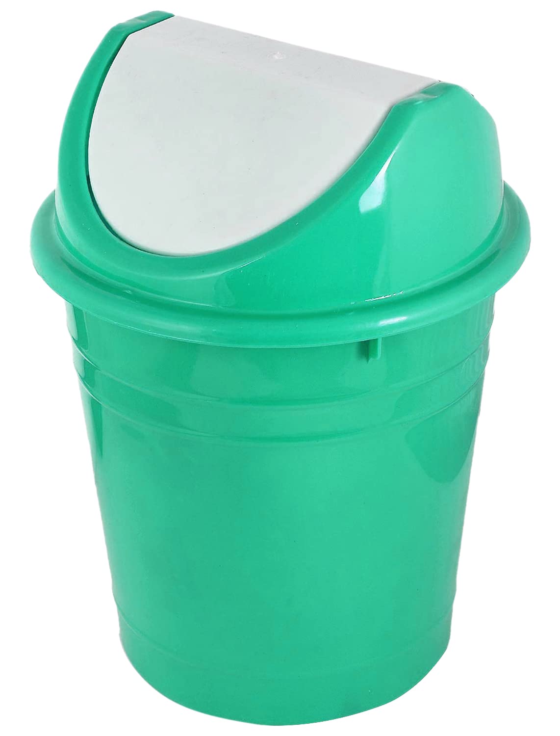 Kuber Industries Plastic Dustbin/Wastebin With Swing Lid, 10 Liter (Green)-47KM0861