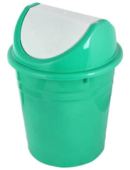 Kuber Industries Plastic Dustbin, Trashbin, Wastebin For Kitchen, Bathroom, Office Use With Swing Lid, 10 Liter- Pack of 2 (Green & Blue)-47KM0874