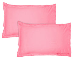 Kuber Industries Breathable & Soft Cotton Pillow Cover for Sofa, Couch, Bed - 29x20 Inch, Set of 2 (Pink)