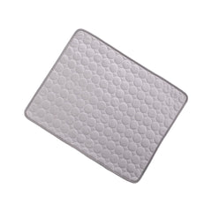 Heart Home Rectangular Dog & Cat Bed|Premium Cool Ice Silk with Polyester With Bottom Mesh|Multi-Utility Self-Cooling Pad For Dog & Cat|Light-weight & Durable Dog Bed|ZQCJ001G-S|Grey