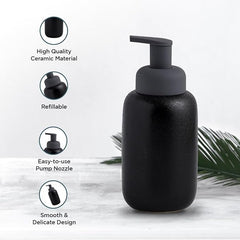 Kuber Industries Liquid Soap Dispenser | Handwash Soap Dispenser | Soap Dispenser for Wash Basin | Shampoo Dispenser Bottle | Bathroom Dispenser Bottle | Pack of 6 | JY00012 | 400 ml | Black