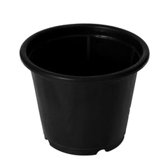 Kuber Industries Plastic Planters|Gamla|Flower Pots for Garden Nursery Home Décor,8"x6",Pack of 3 (Green,Red,Black)