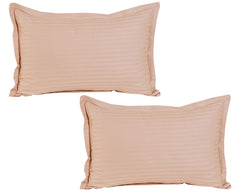 Kuber Industries Lining Design Cotton Pillow Cover- 18x28 Inch, Set of 2 (Peach)-HS43KUBMART26766, Standard