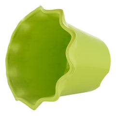 Heart Home Blossom Flower Pot|Durable Plastic Flower Pot|Gamla with Drain Holes for Home Décor|Balcony|Garden|8 Inch|Pack of 5 (Green)