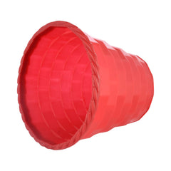 Heart Home Brick Flower Pot|Durable Plastic Flower Pots|Planters for Home Décor|Garden|Living Room|Balcony|8 Inch|Pack of 5 (Red)