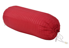 Kuber Industries Linning Design Soft & Luxurious Decorative Cotton Bolster Cover- Set of 2, 16"x32" (Maroon)-44KM0154
