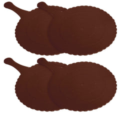 Kuber Industries Plastic Lightweight Handfan|Hath Pankha|Beejna for Natural Cooling Air Home Decor and Travel Useful, Pack of 4 (Brown)