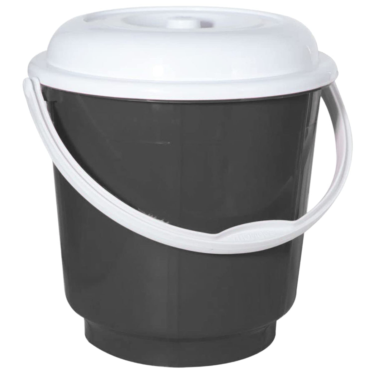Kuber Industries Unbreakable Virgin Plastic Bucket with Lid For Home/Kitchen/Office, 18Ltr. (Grey)-47KM01162