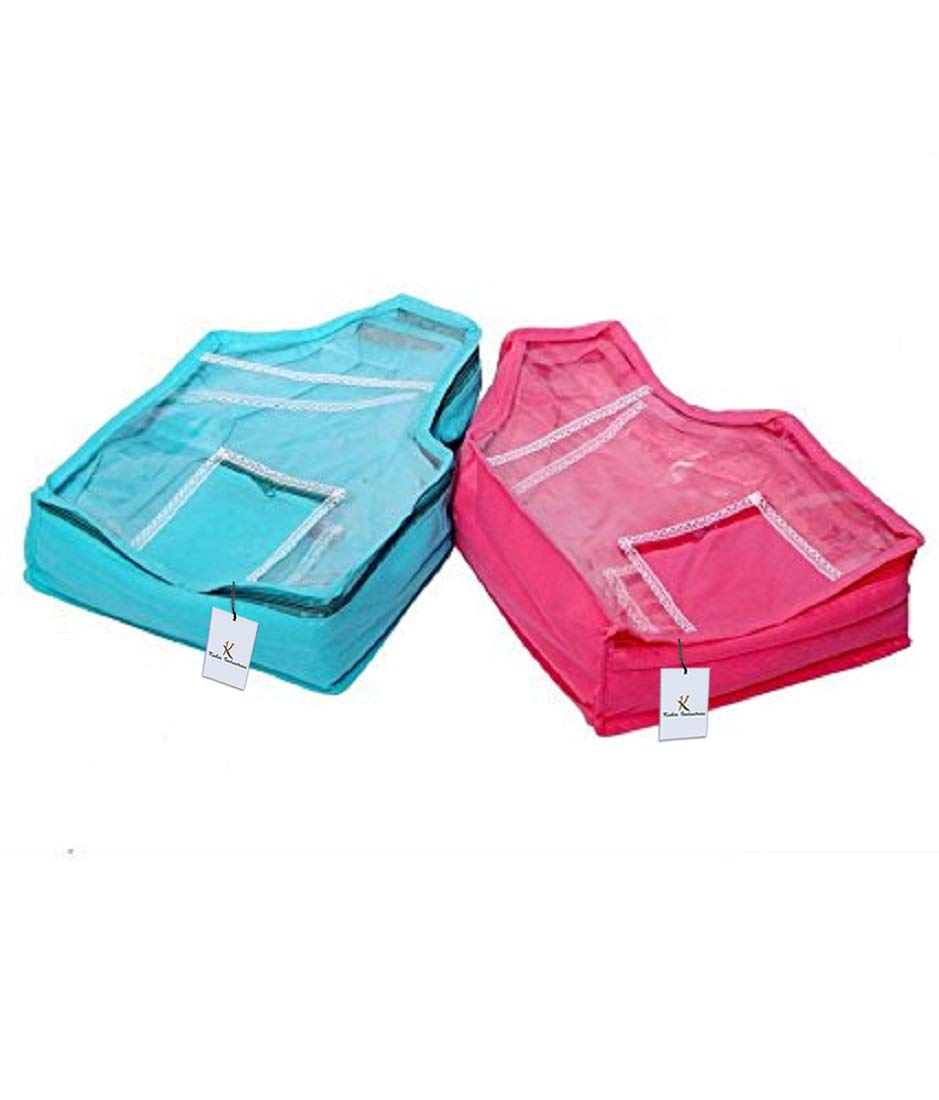 Kuber Industries 2 Piece Non Woven Blouse Cover (KI001367)