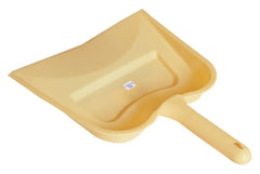 Heart Home Plastic Lightweight 12" Dustpan With Comfort Grip Handle for Easy Sweep Broom, Pack of 6 (Cream)