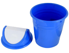 Kuber Industries Plastic Dustbin, Trashbin, Wastebin For Kitchen, Bathroom, Office Use With Swing Lid, 10 Liter- Pack of 2 (Green & Blue)-47KM0874