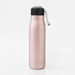 Heart Home Water Bottle | Vacuum Insulated Travel Bottle | Hot & Cold Water Bottle | Water Bottle with Carry Handle | Thermos Flask for Gym Bottle | MYZ-230805E | 550 ML | Pink