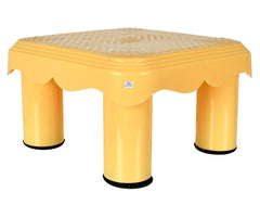 Heart Home Multipurposes Plastic Seating Stool/Patla, Pack of 2 (Cream)