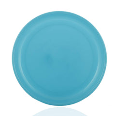 Kuber Industries 6 Pieces Unbreakable Round Plastic Microwave Safe Dinner Plates (Green) - CTKTC034609