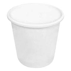 Kuber Industries Plastic Garbage Waste Dustbin/Recycling Bin for Home, Office, Factory, 5 Liters (White)-KUBMART11741