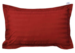 Heart Home Lining Design Cotton Pillow Cover- 18x28 Inch, Set of 6 (Red)-HS43HEARTH26788