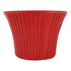 Kuber Industries Sunshine Flower Pot|Durable Plastic Flower Pots|Planters for Home Décor|Garden|Living Room|Balcony|8 Inch|Pack of 2 (Red)