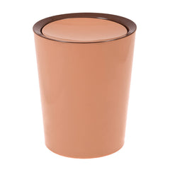 Kuber Industries Swinging Lid Dustbin|Plastic Garbage Waste Bin|Trash Can for Living Room|Kitchen|Office|6 Litre|Pack of 2 (Coffee)