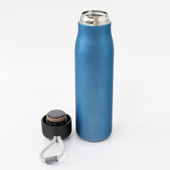 Heart Home Water Bottle | Vacuum Insulated Travel Bottle | Hot & Cold Water Bottle | Water Bottle with Carry Handle | Thermos Flask for Gym Bottle | MYZ-230805C | 550 ML | Blue