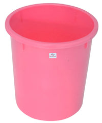 Heart Home 2 Pieces Plastic Bathroom Dustbin & Stool Set (Pink)