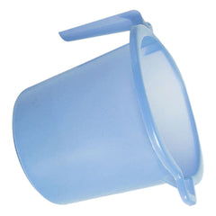 Heart Home Tranasparent Small Plastic Bathroom Mug, 1 Litre- Pack of 4 (Blue)-50HH0817