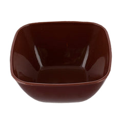 Kuber Industries Bowls|Plastic Serving Square Bowls|Katori for Kitchen|Microwave Safe Bowls for Rice|Soup|Pasta|250 ML|Pack of 12 (Brown)