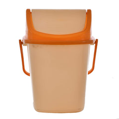 Heart Home Pluto Plastic Swing Printed Garbage Waste Dustbin for Home, Office with Handle, 5 Liters (Cream)- HEART7181