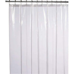 Heart Home PVC 1 Piece Plain 0.45 MM Shower AC Door Curtain 7 Feet (Transparent),Standard,F_26_HEARTH016886
