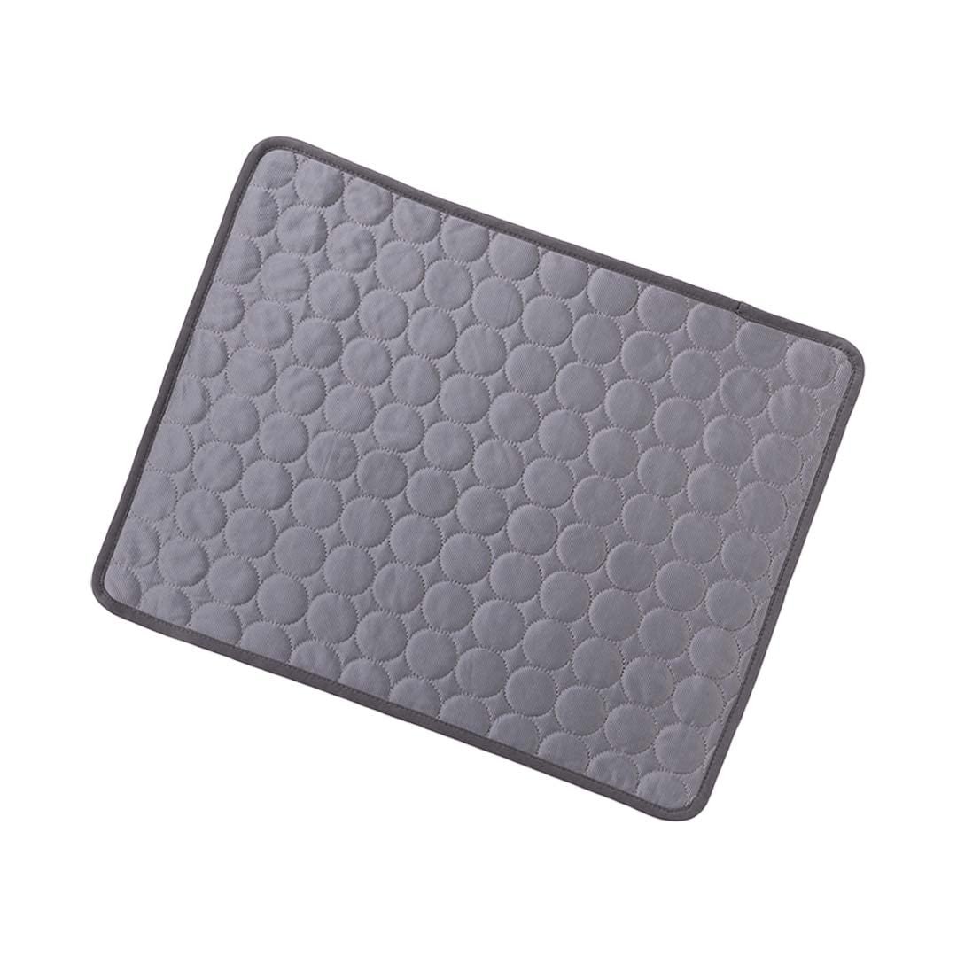 Kuber Industries Rectangular Dog & Cat Bed|Premium Cool Ice Silk with Polyester with Bottom Mesh|Multi-Utility Self-Cooling Pad for Dog & Cat|Light-Weight & Durable Dog Bed|ZQCJ001DG-L|Dark Grey