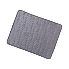 Kuber Industries Rectangular Dog & Cat Bed|Premium Cool Ice Silk with Polyester with Bottom Mesh|Multi-Utility Self-Cooling Pad for Dog & Cat|Light-Weight & Durable Dog Bed|ZQCJ001DG-L|Dark Grey