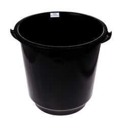 Heart Home Bucket|Plastic Bucket for Bathroom|Bucket for Bathing|Unbreakable Bucket with Handle|16 Liter (Black)