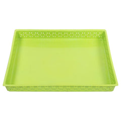 Kuber Industries Storage Tray|Versatile Plastic Storage Organizer|Rectangular Tray for Kitchen Storage|Storage Tray for Office|ALEXA-15|Pack of 3 (Green)