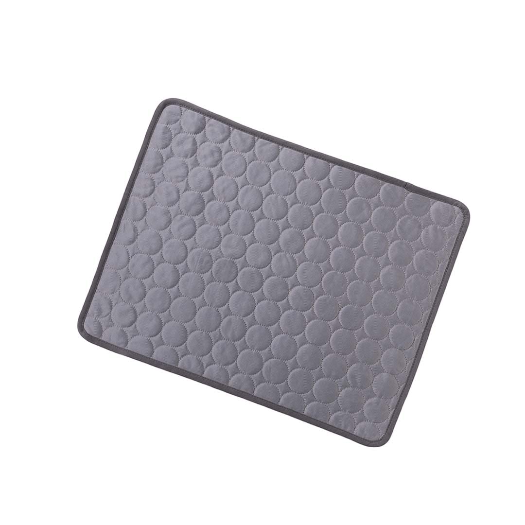 Kuber Industries Rectangular Dog & Cat Bed|Premium Cool Ice Silk with Polyester with Bottom Mesh|Multi-Utility Self-Cooling Pad for Dog & Cat|Light-Weight & Durable Dog Bed|ZQCJ001DG-M|Dark Grey