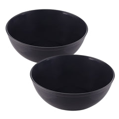 Kuber Industries Bowls|Plastic Dishwasher Safe Bowl|Serving Bowls|Bowls for Kitchen|Microwave Safe Bowls for Salad|Soup|Pasta|2000 ML|Pack of 2 (Grey)