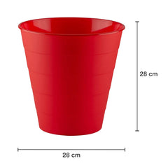 Kuber Industries Dustbin|Plastic Dustbin|Dustbins for Kitchen|Dustbin For Bedroom,Hall|Dustbin For office|8 Litre Dustbin|Pack of 2 (Red)